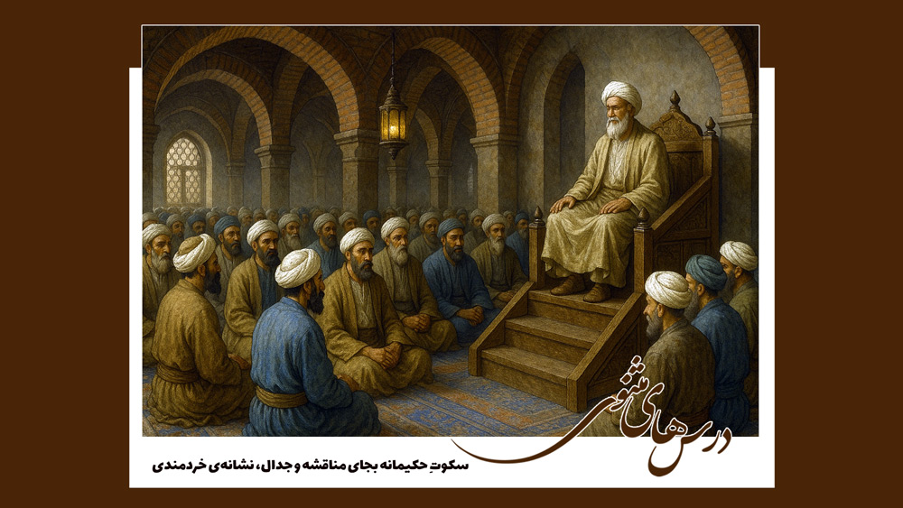 سکوتِ حکیمانه بجای مناقشه و جدال، نشانه‌ی خردمندی